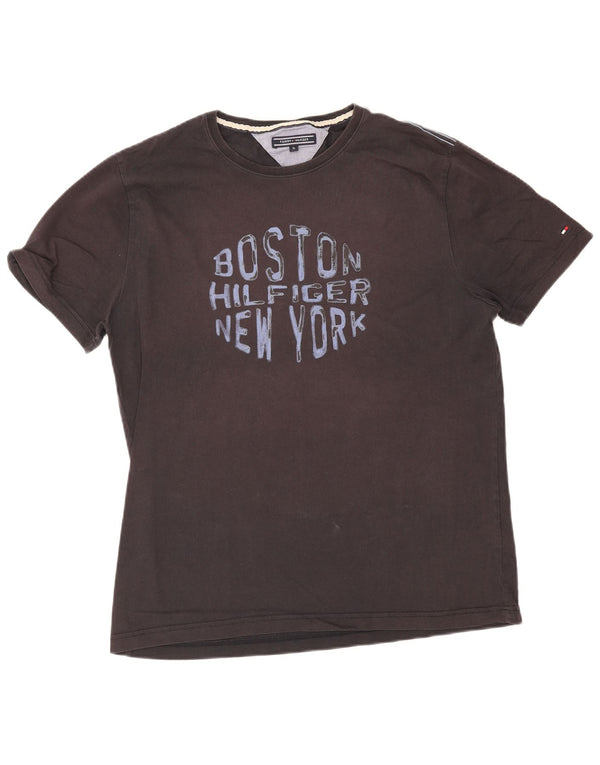 Tricou grafic Tommy Hilfiger pentru bărbați Top XL bumbac negru