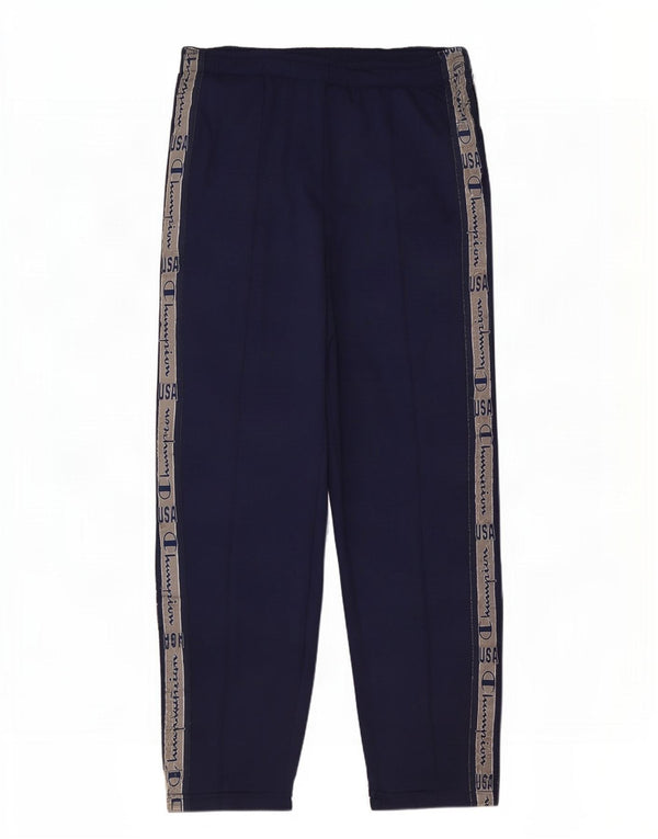 Pantaloni de trening cu grafic pentru bărbați Champion, mari, bleumarin, color block