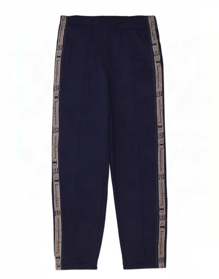 Pantaloni de trening cu grafic pentru bărbați Champion, mari, bleumarin, color block