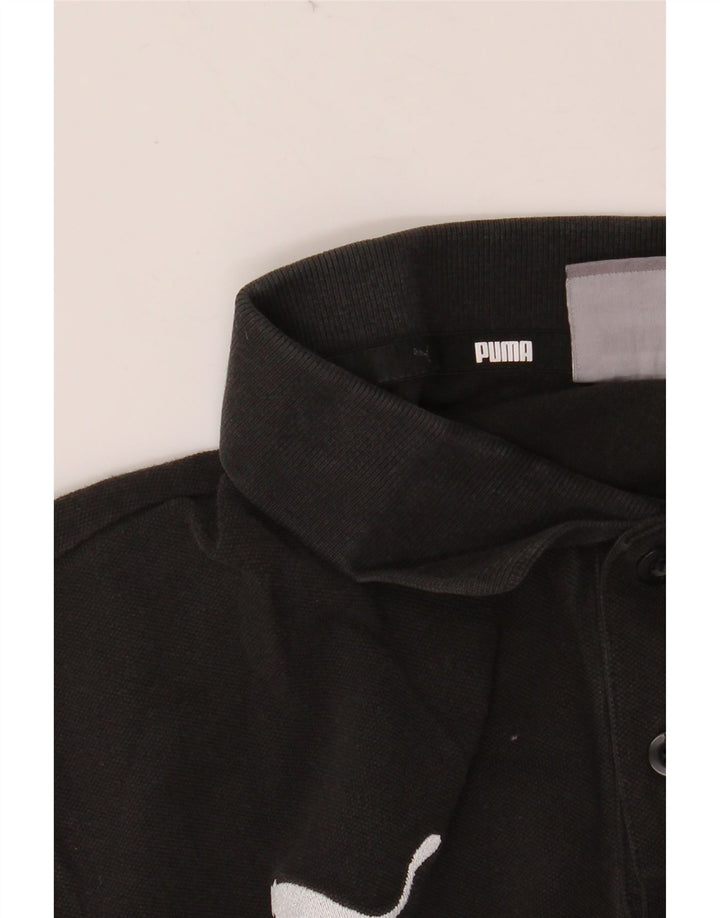 Tricou polo PUMA pentru bărbați, bumbac mediu negru