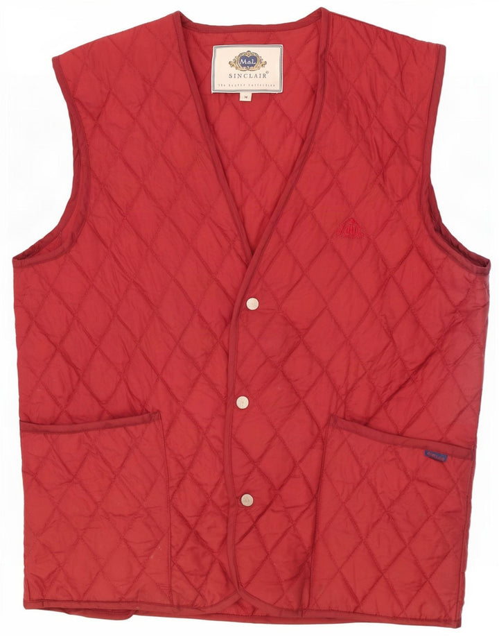 Sinclair Gilet matlasat pentru bărbați UK 38 Medium Burgundy Nylon