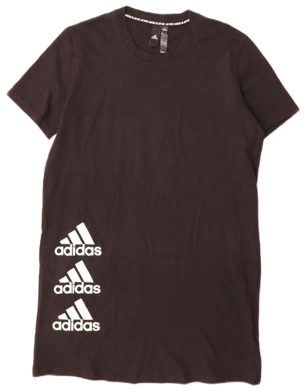 Rochie tricou grafic Adidas pentru femei UK 12/14 Medium Black