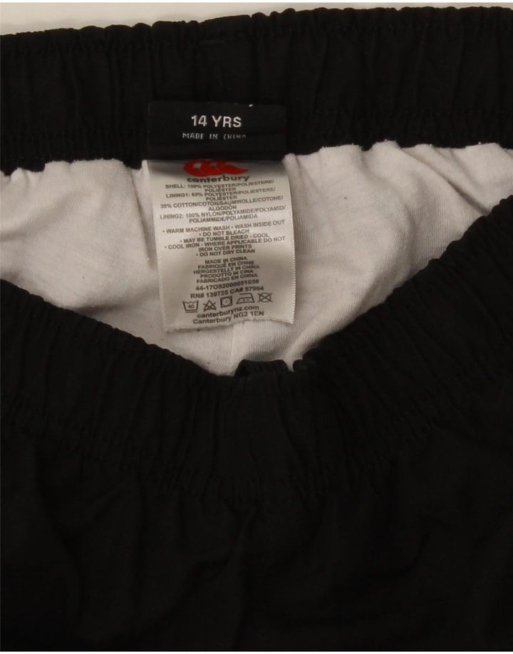 Pantaloni de trening grafic Canterbury pentru băieți 13-14 ani poliester negru