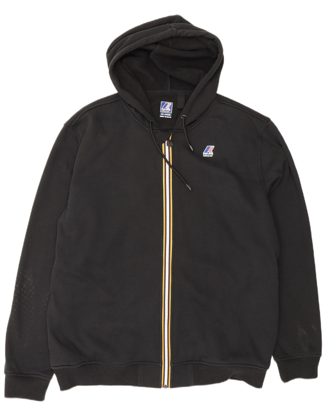 Pulover K-Way pentru bărbați, cu fermoar, 2XL, poliester negru