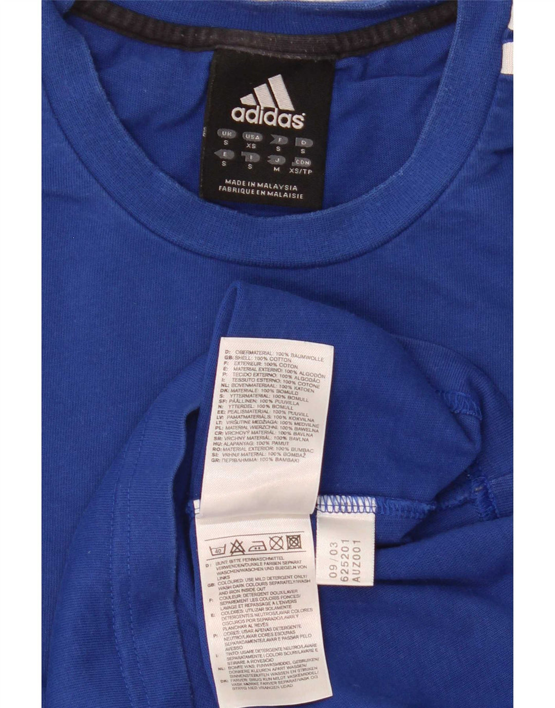 Tricou cu mânecă lungă pentru bărbați Adidas, albastru mic, din bumbac
