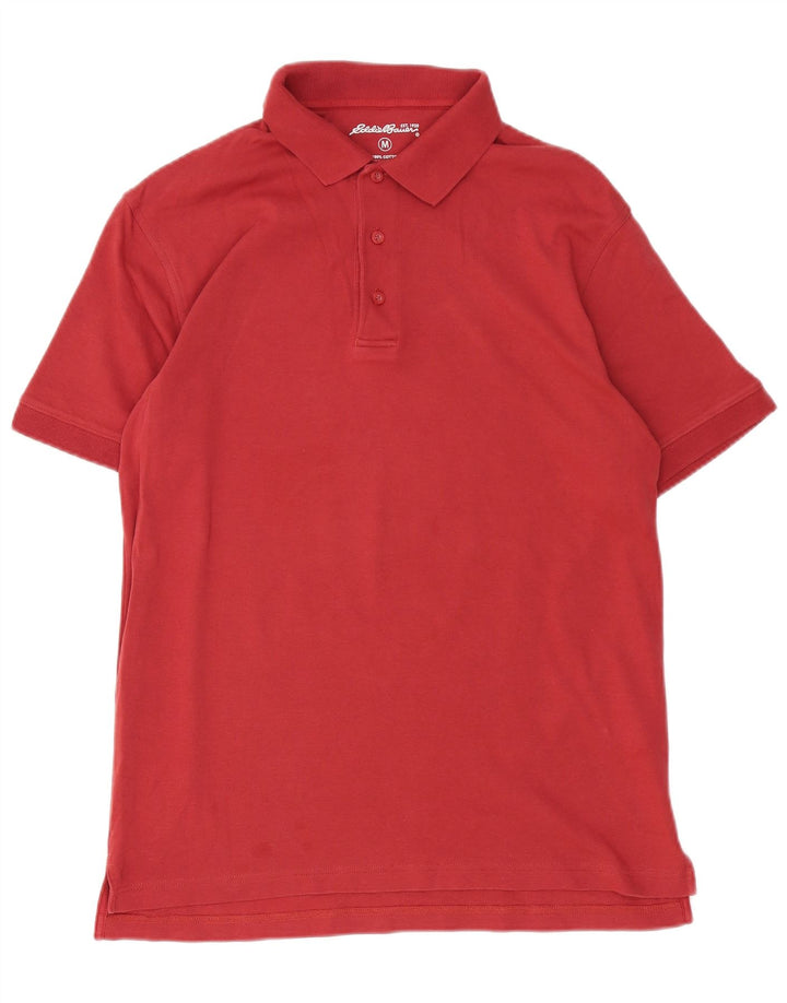 Cămașă polo Eddie Bauer pentru bărbați, bumbac roșu mediu