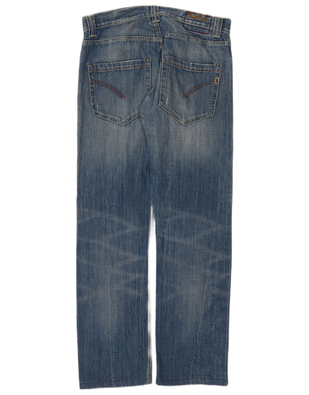 Dondup Blugi Distressed drepte pentru femei W32 L30 Bumbac albastru