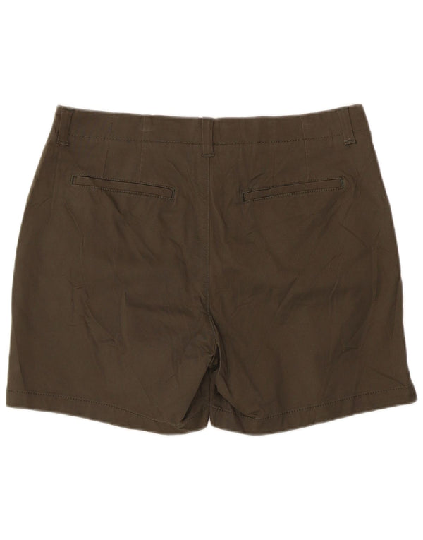 Lee Womens Mid Rise Regular Fit Casual Shorts US 14 XL W36  Khaki Cotton