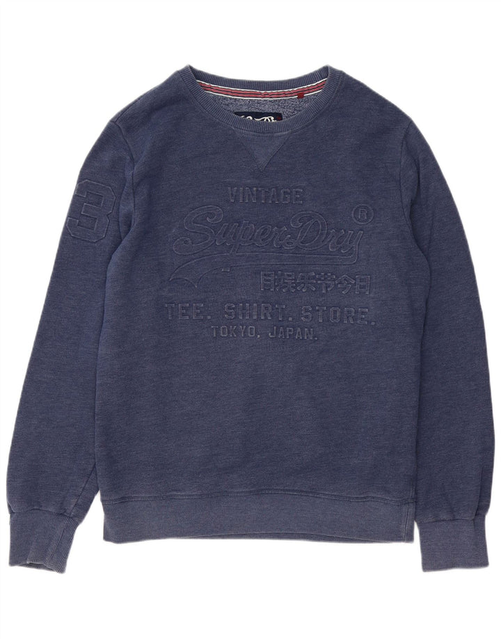 Hanorac grafic pentru bărbați Superdry Pulover XL, bumbac cu pete albastre