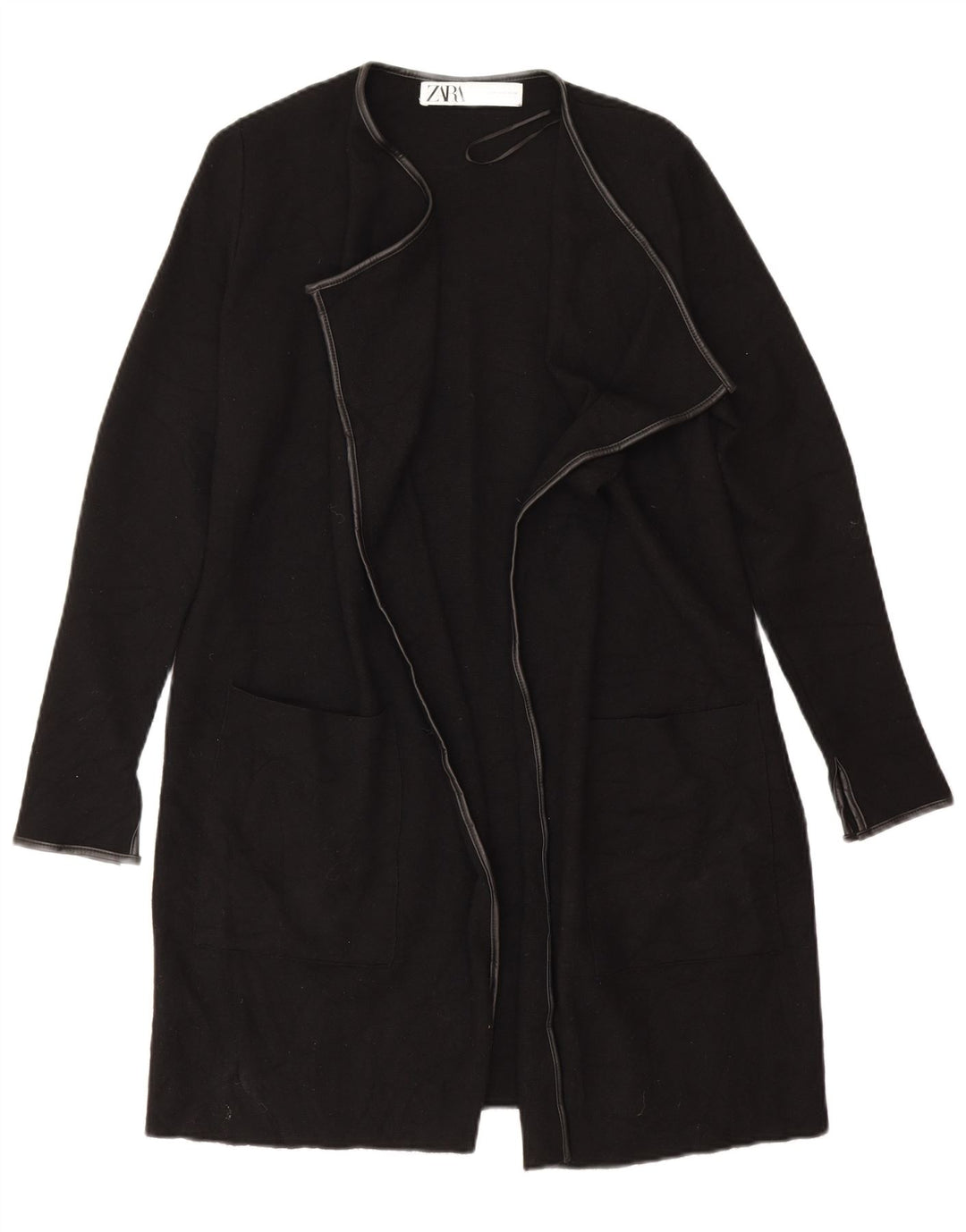 Pardesiu deschis pentru femei Zara UK 12 Medium Black Viscose
