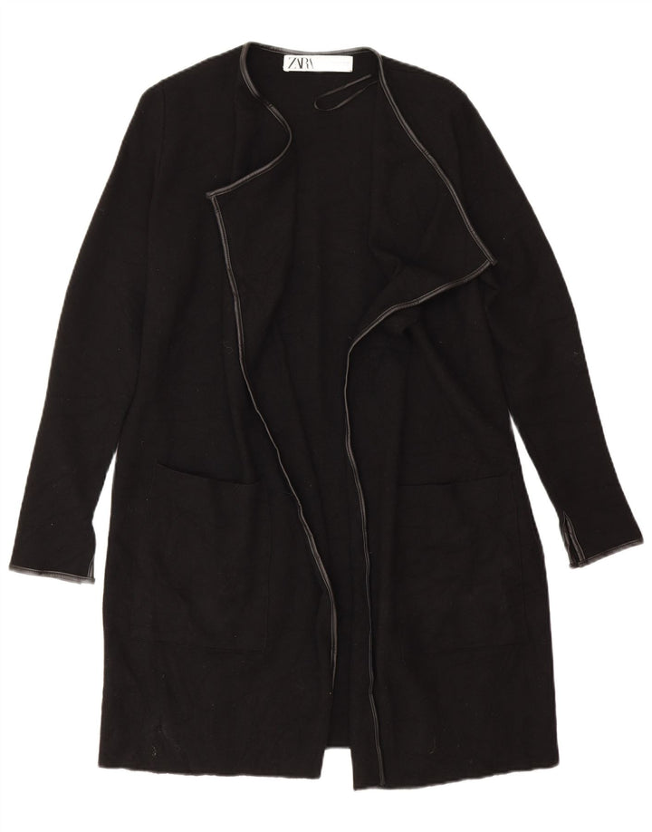 Pardesiu deschis pentru femei Zara UK 12 Medium Black Viscose