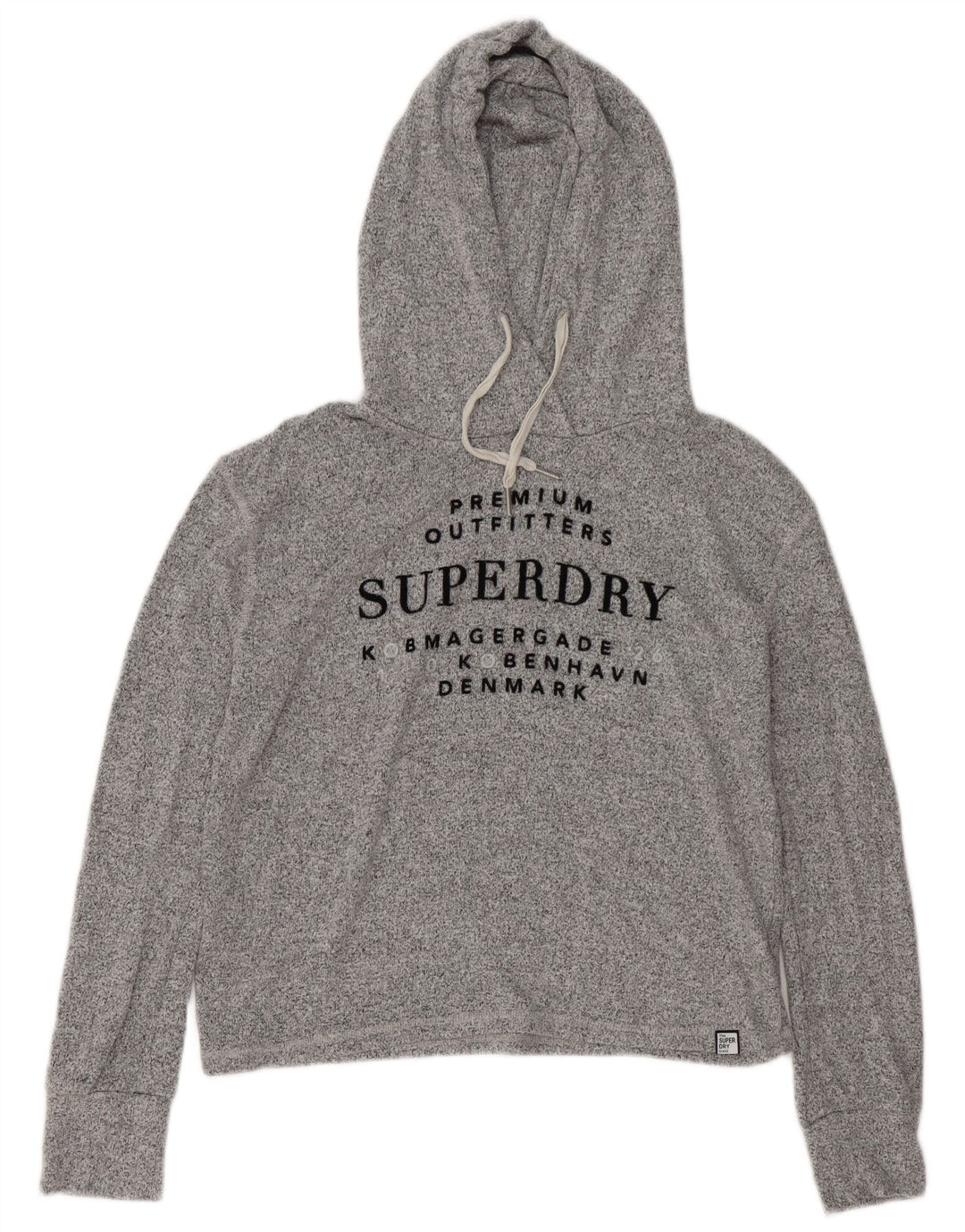 Pulover supradimensionat cu glugă Superdry pentru damă, UK 10, mic, gri, pete