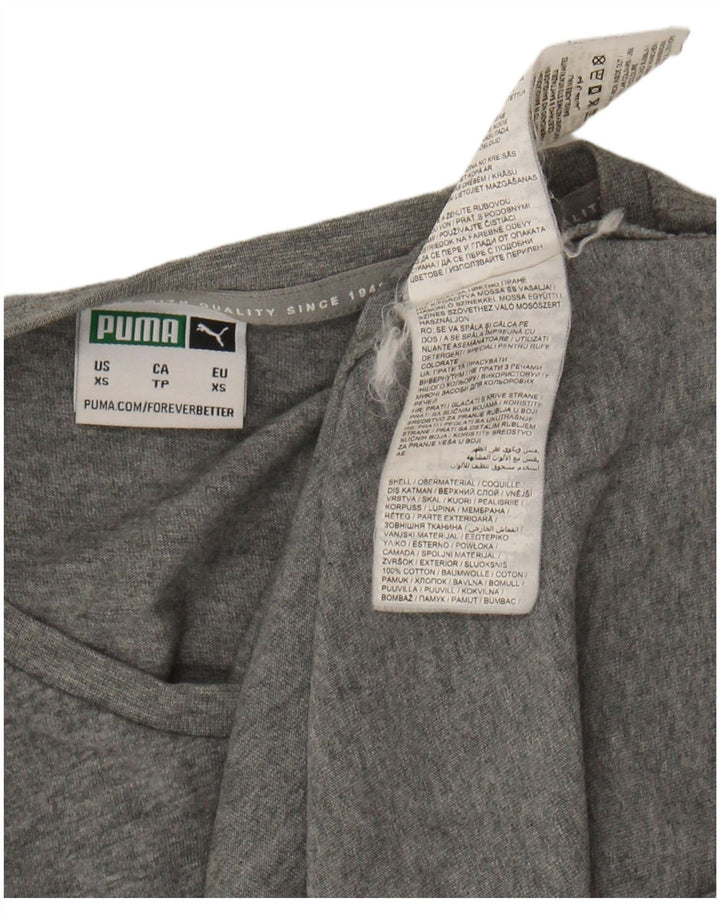 PUMA Mens T-Shirt Top XS Grey Cotton