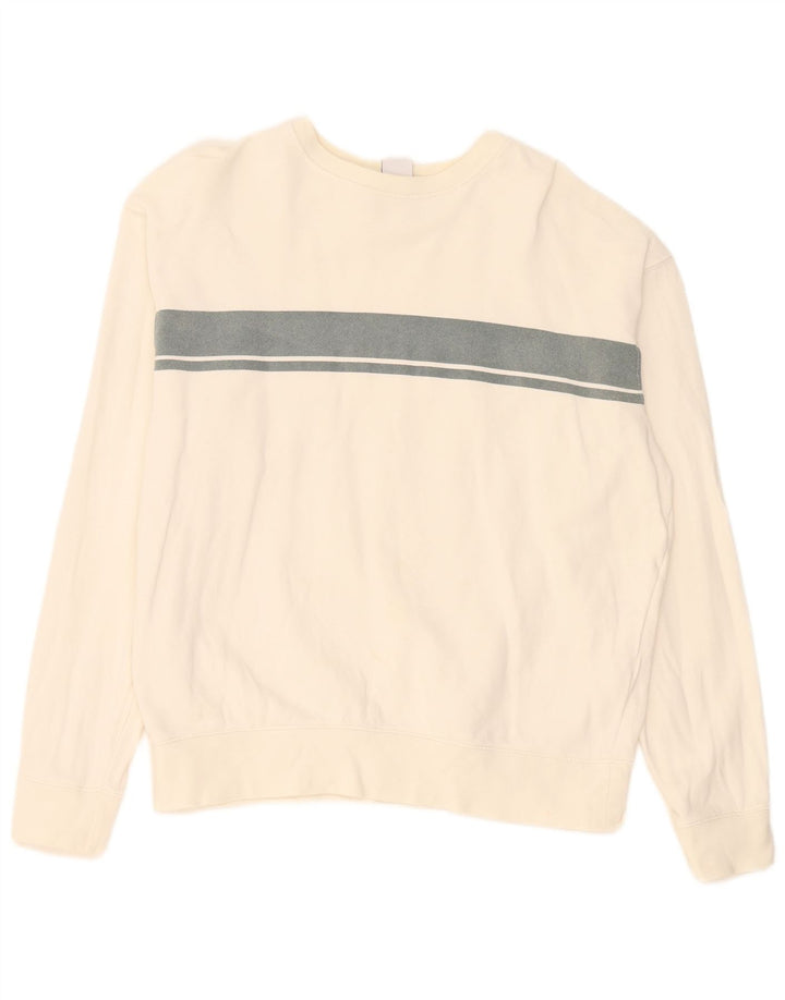 Pulover pentru bărbați Zara, mare, alb, color block, bumbac