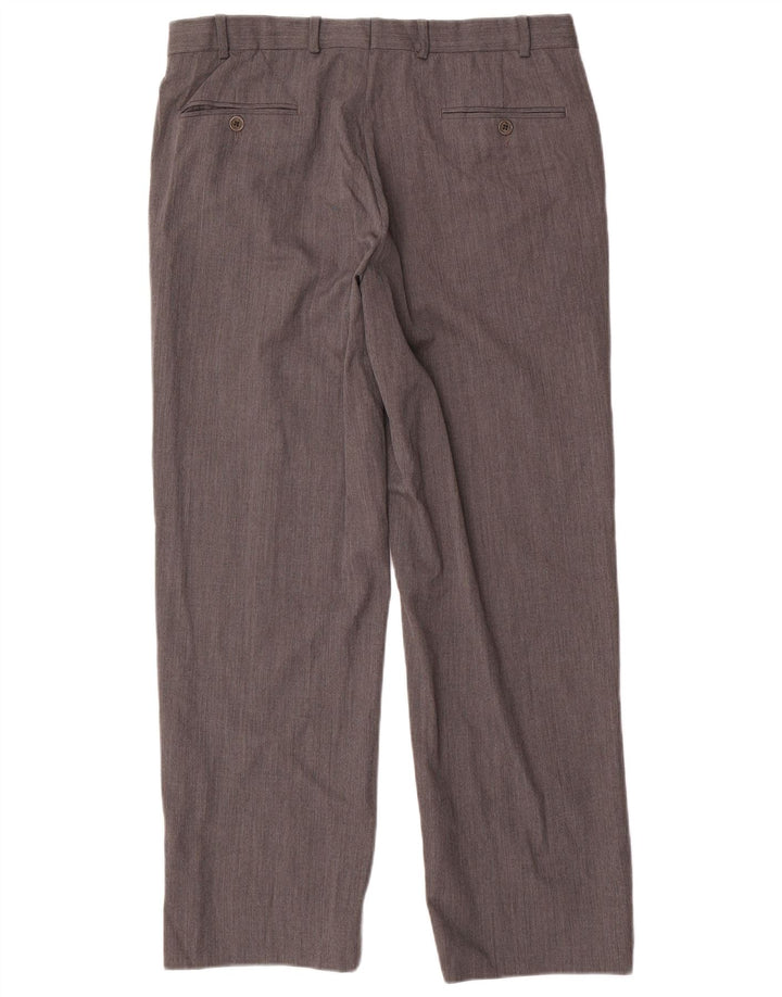BROOKS BROTHERS Pantaloni de costum 346 drepti pentru bărbați L35 L30 Lână gri