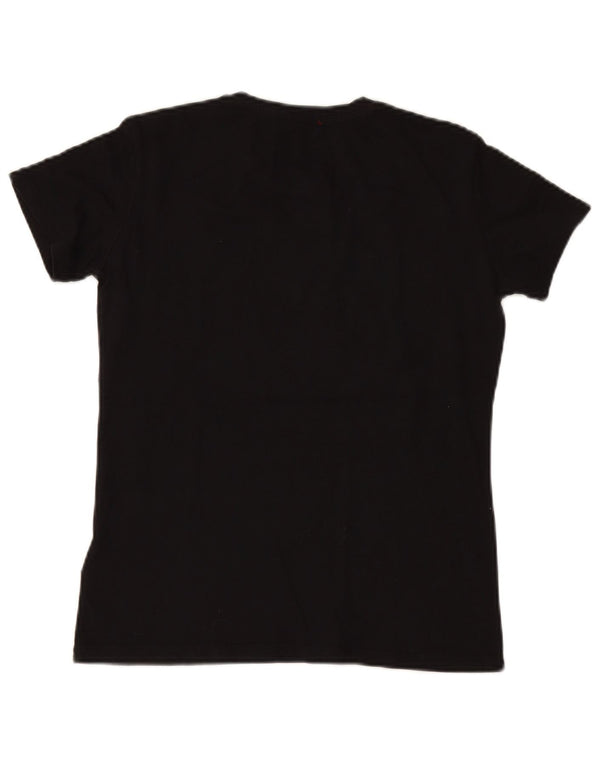 Tricou grafic GUESS pentru femei Top UK 12 Medium Black Bumbac