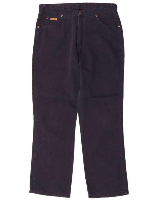 Pantaloni casual drepti pentru bărbați WRANGLER Ohio W34 L30 bumbac bleumarin