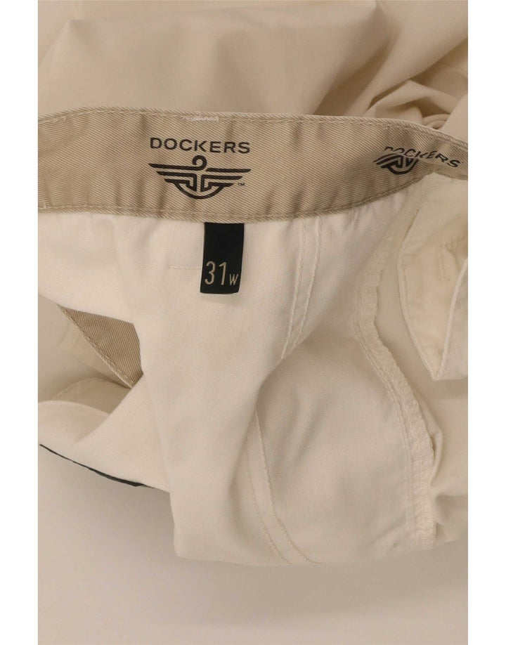 Pantaloni Capri drepti Dockers pentru femei W31 L22 alb catifelat