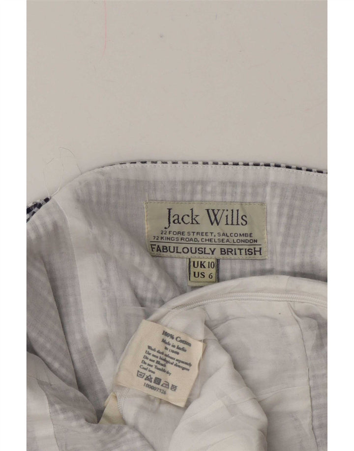 Jack Wills Combi obișnuit fără mâneci pentru femei UK 10 Bumbac cu carouri albastre mici