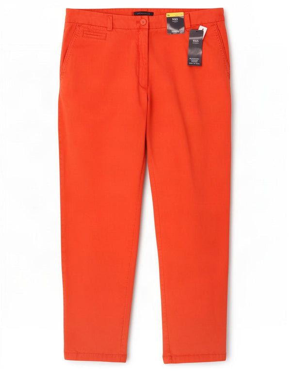 Pantaloni chino pentru femei Marks & Spencer UK 16 Large W36 L29 Orange