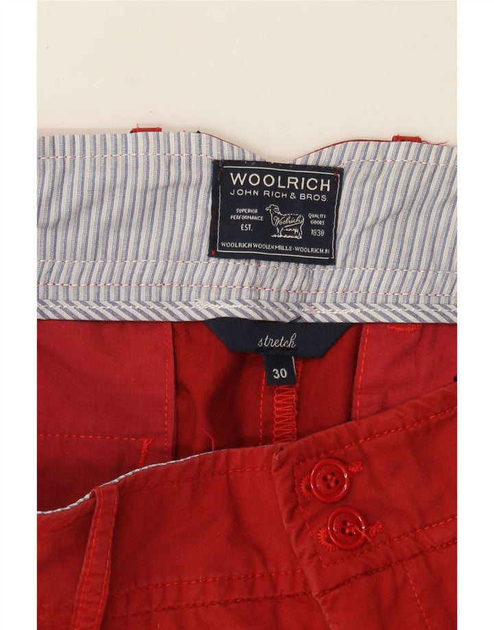 Woolrich Pantaloni Chino Drepți Femei L30 L27 Roșu