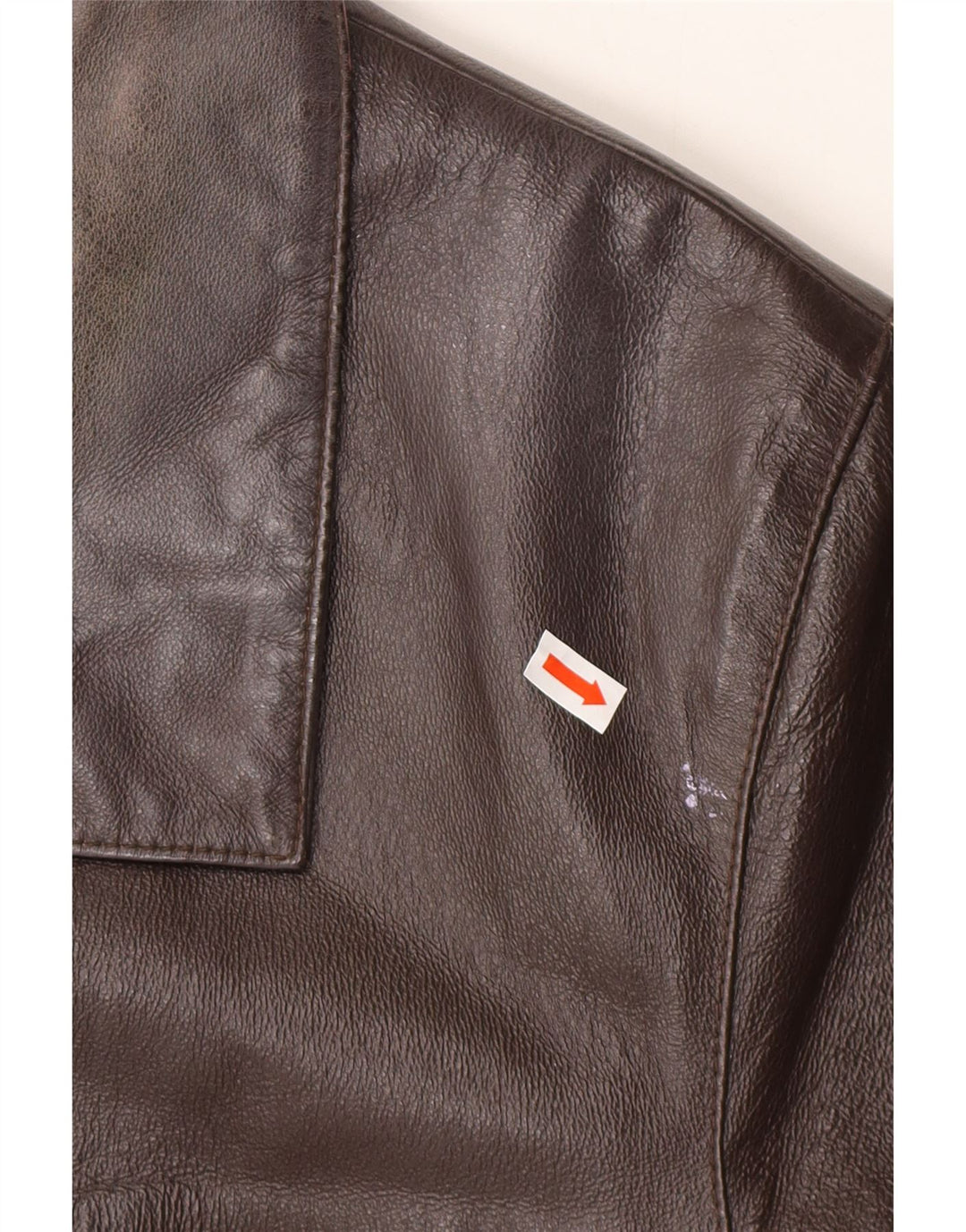 MILAN Womens Leather Coat UK 12 Medium  Brown Leather