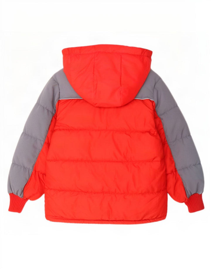 Jachetă căptușită cu glugă Nike pentru băieți 7-8 ani XL poliester color bloc roșu