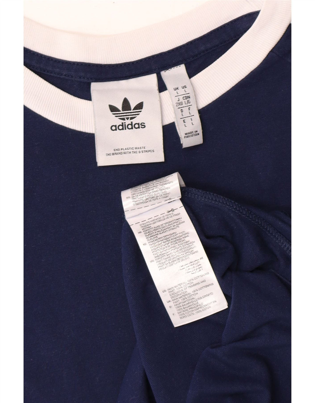 Tricou pentru bărbați ADIDAS Top mare din bumbac bleumarin
