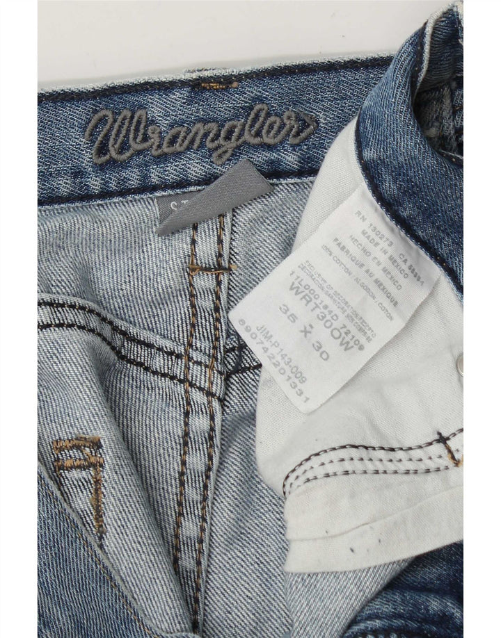 Blugi drepti pentru bărbați Wrangler W36 L30 Bumbac albastru