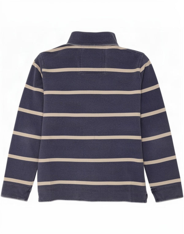 Crew Clothing Hanorac pentru bărbați cu fermoar și gât Pulover XL, bleumarin, bumbac cu dungi