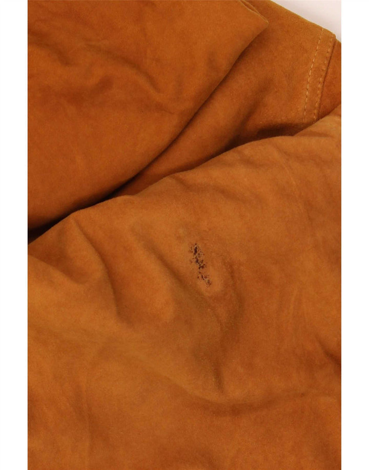 Jachetă Bomber Vintage pentru bărbați din piele intoarsa IT 54 2XL din piele maro