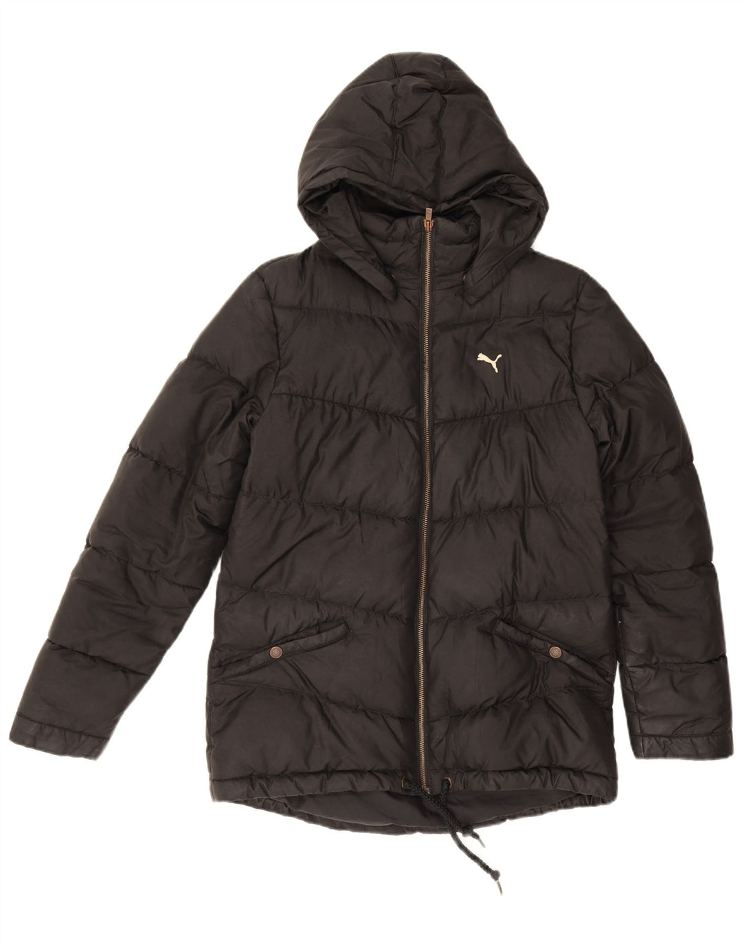 Jachetă căptușită cu glugă Puma pentru femei UK 12 Poliester mediu negru