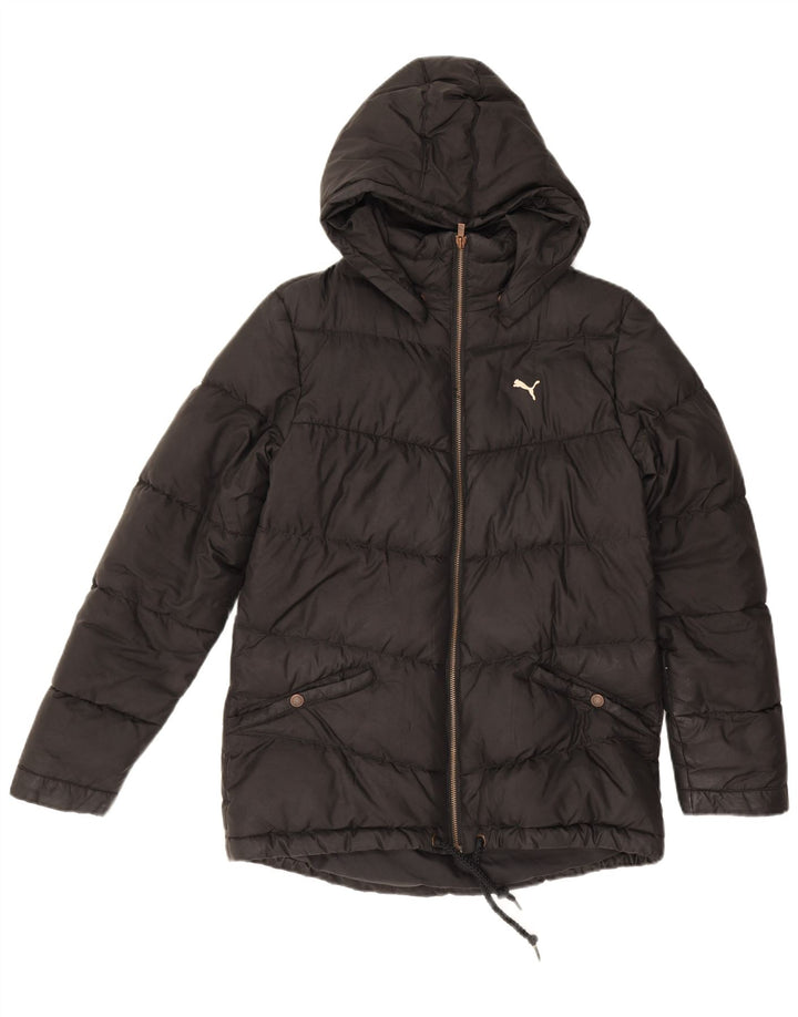 Jachetă căptușită cu glugă Puma pentru femei UK 12 Poliester mediu negru