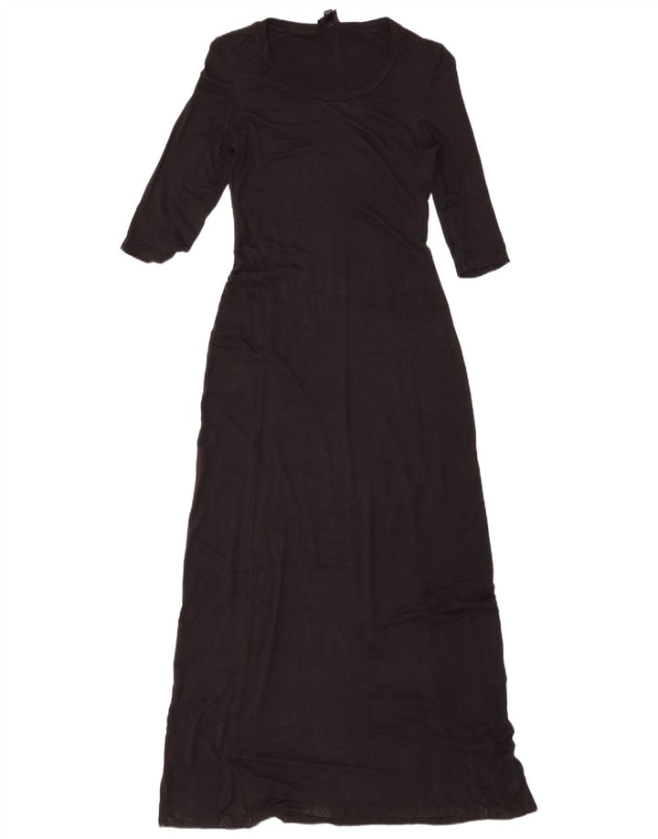 MOSSIMO Rochie Maxi pentru Femei cu mâneci 3/4 UK 6 XS Rayon negru