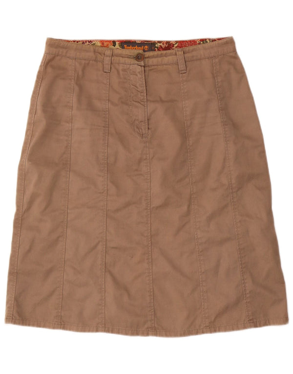Fusta A-Line pentru femei Timberland US 6 Medium W30 Maro Bumbac