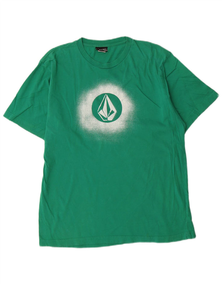 Tricou grafic pentru bărbați Volcom Top mare din bumbac verde