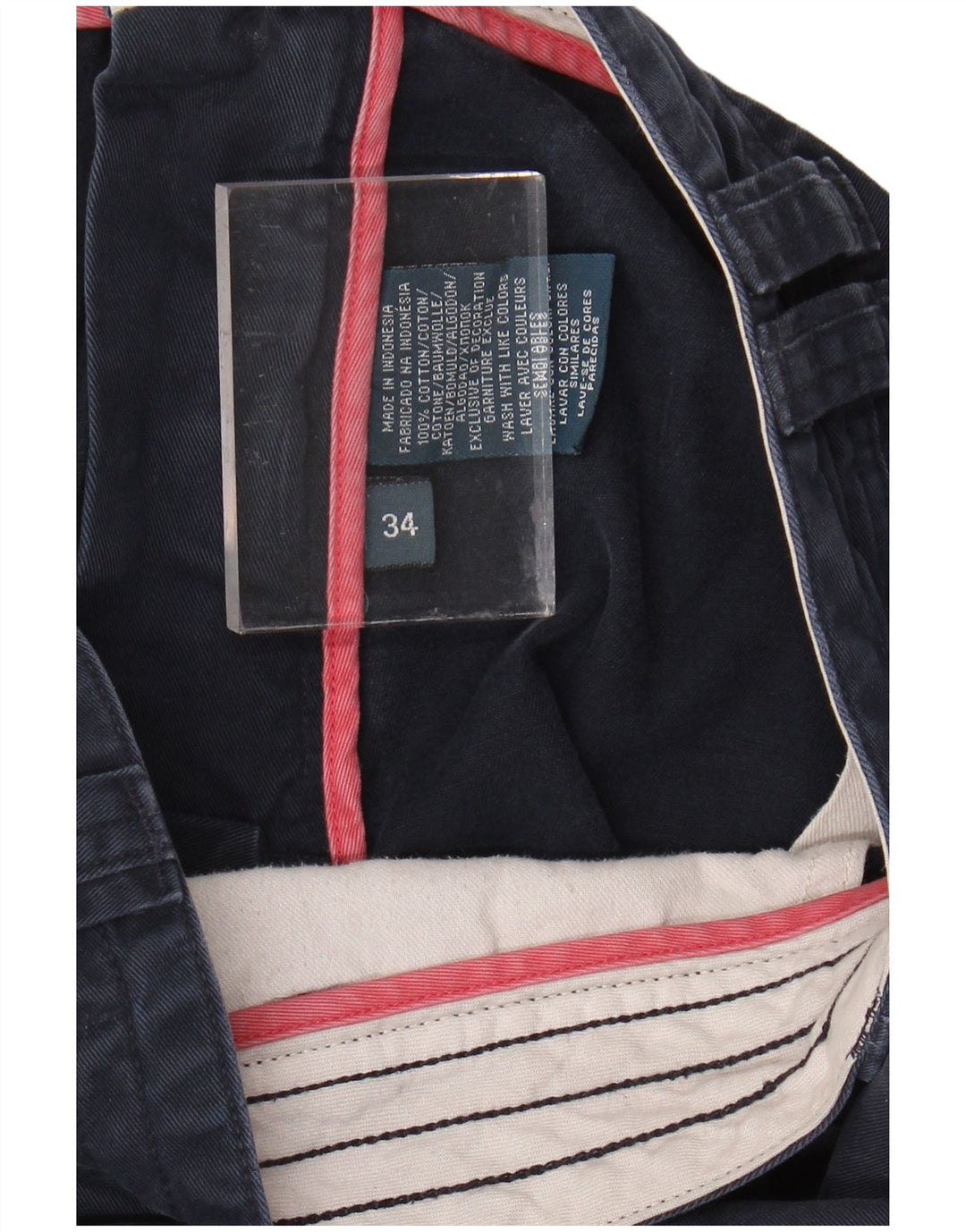 POLO RALPH LAUREN Pantaloni scurți cargo pentru bărbați W34 mari, bumbac bleumarin