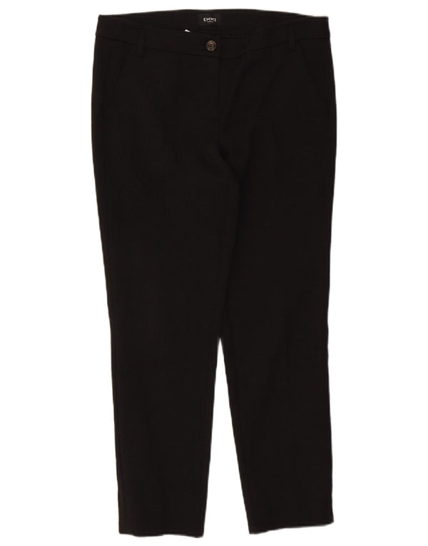 Marella Womens EMME Slim Chino Trousers UK 10 Small W32 L26 Black Cotton