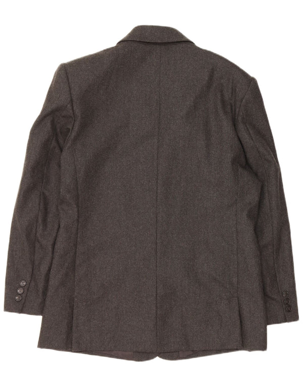 Jachetă pentru femei BENETTON cu 2 nasturi IT 44 Lână virgină gri mediu