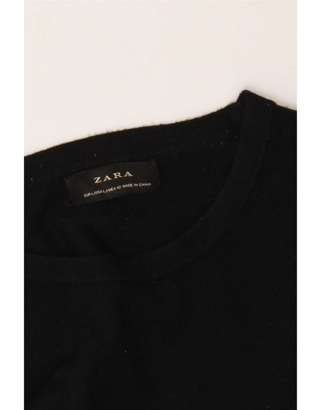 Pulover pentru bărbați Zara, cu decolteu, mare, negru