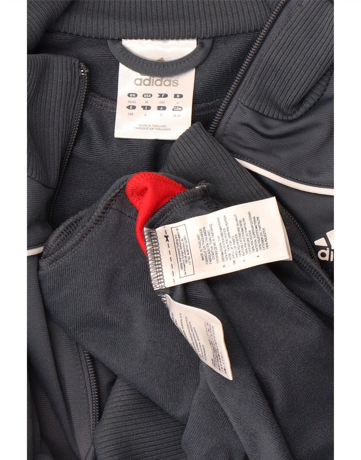 ADIDAS Mens Tracksuit Top Jacket UK 40/42 Medium Grey Colourblock