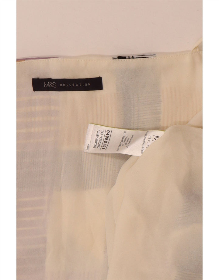 Marks & Spencer Crop Cami Top pentru femei UK 22 3XL Bej Check Poliester