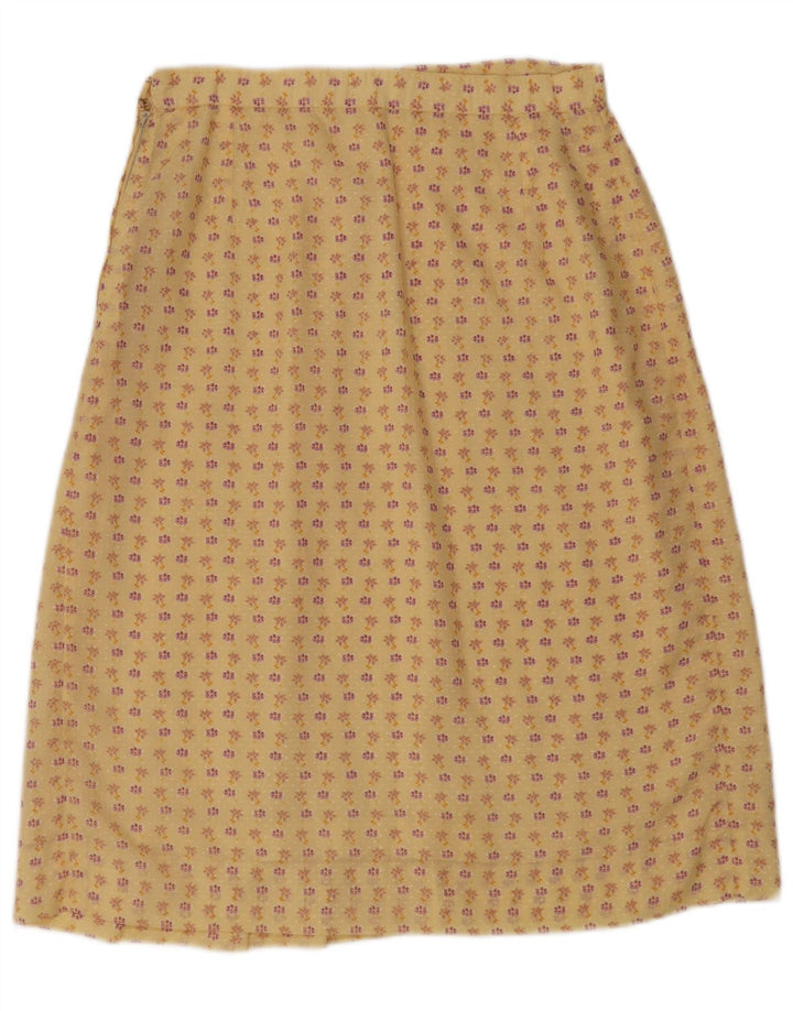 Fustă A-Line pentru Damă Vintage W30 Galben Mediu Floral