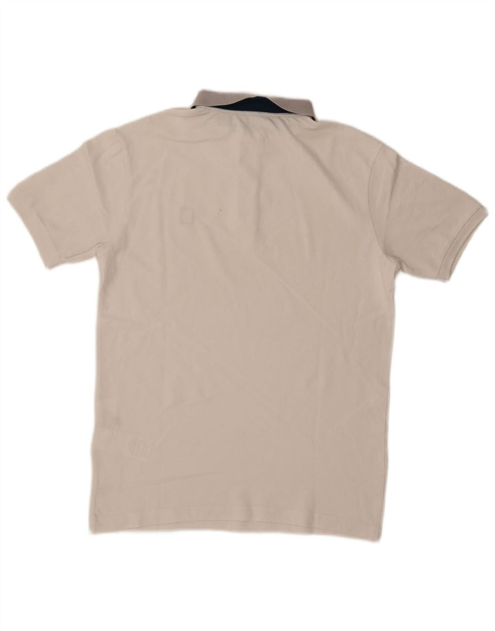 Tricou polo pentru bărbați Refrigiwear, mic, alb, din bumbac color bloc