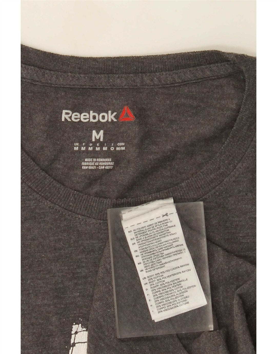 Tricou grafic pentru bărbați Reebok Top Medium Gri Poliester
