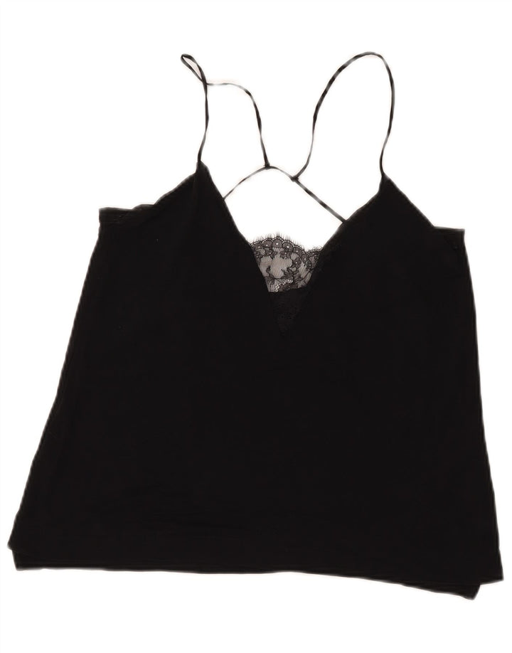 Top Halter pentru femei Zara UK 12 Medium Negru