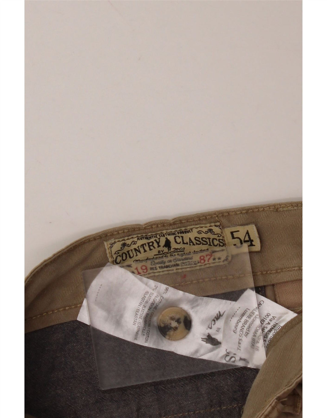 MARLBORO CLASSICS Pantaloni scurți chino pentru bărbați IT 54 2XL W38 Bej Bumbac