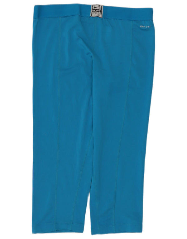 Leggings NIKE Dri Fit Capri pentru femei UK 14 Poliester albastru mare