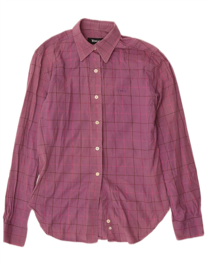 Cămașă Toggi pentru femei UK 12 Medium Purple Check Bumbac