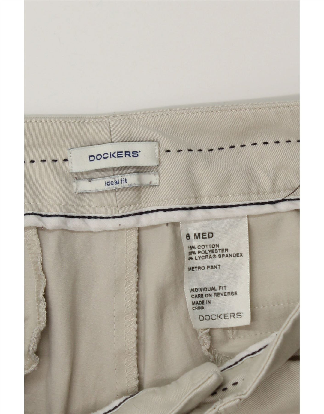 DOCKERS Pantaloni casual pentru femei, cu potrivire ideală, US 6 Medium W28 L30 Bej